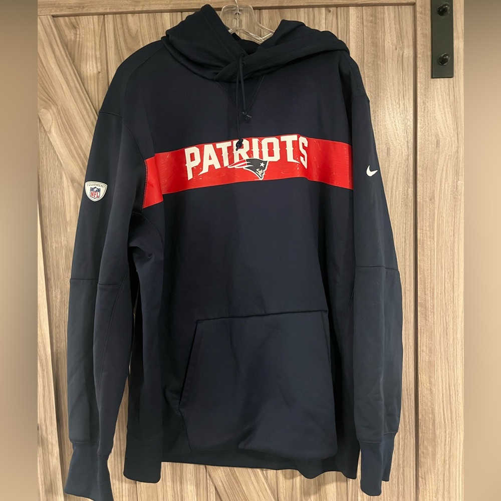 New England Patriots Hoodie Men XXL Blue Nike NFL Training Equipment